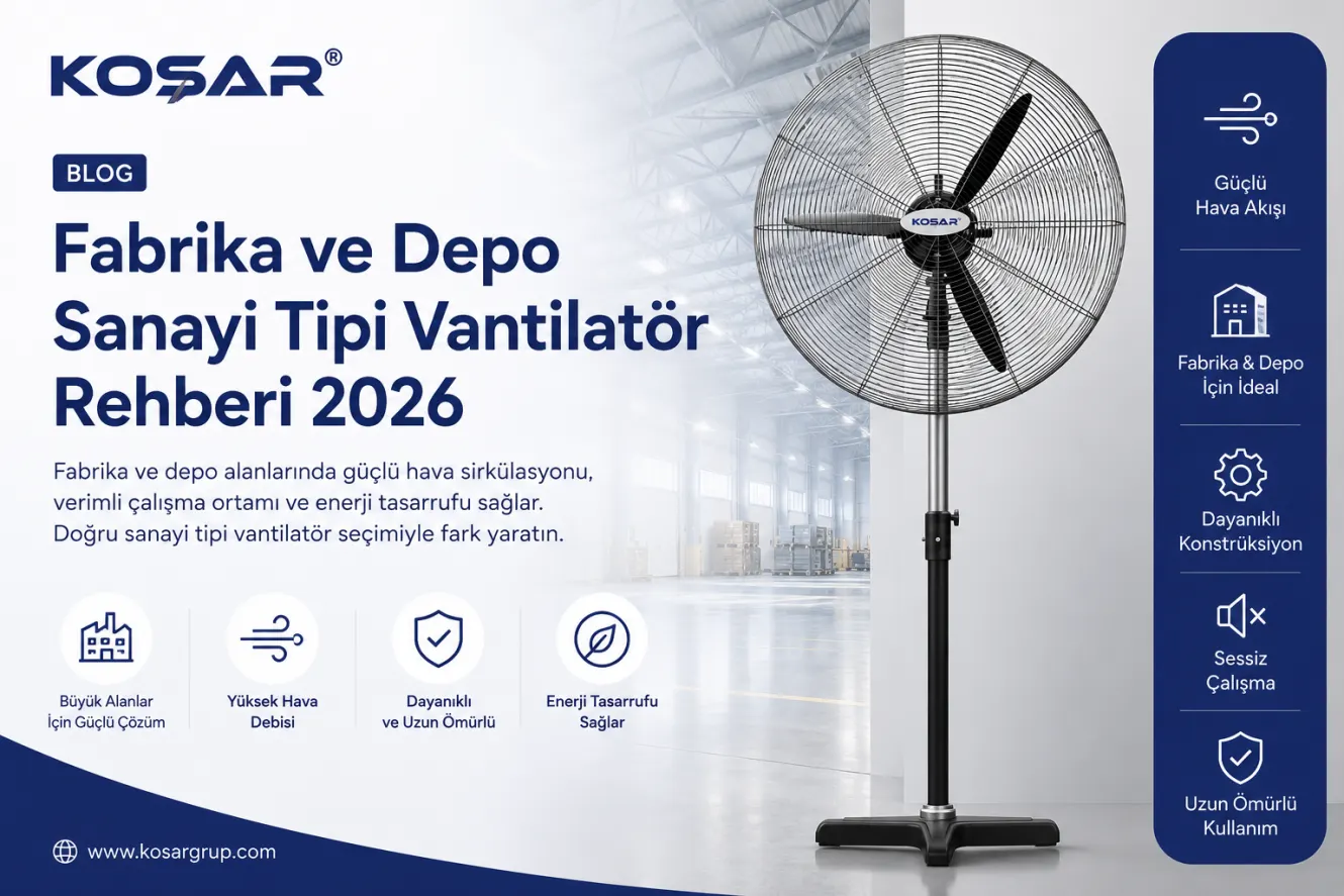 Fabrika ve depo için sanayi tipi vantilatör modelleri