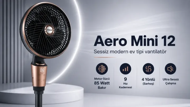 Koşar Aero Mini 12 ev tipi vantilatör
