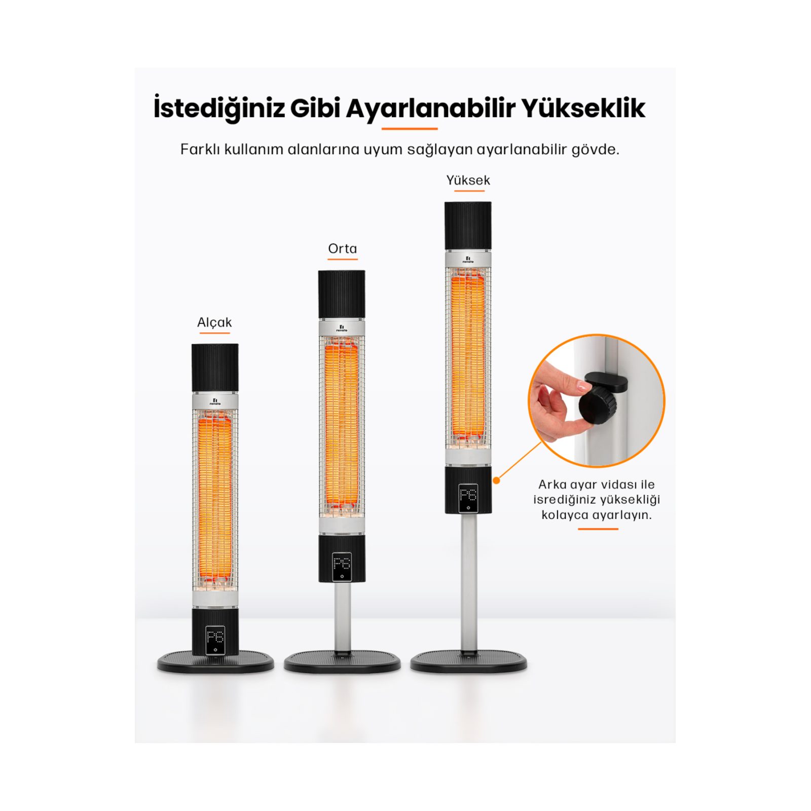 Renato R-3001 alçak, orta ve yüksek ayak ayarı